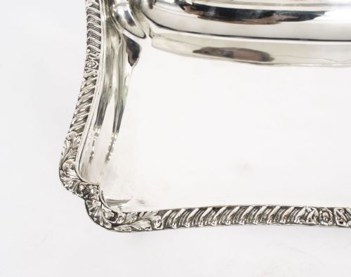 ANTIQUE PAIR SILVER PLATED ENTREE DISHES WALKER AND HALL CIRCA 1860 - ADDITIONAL PHOTO 12