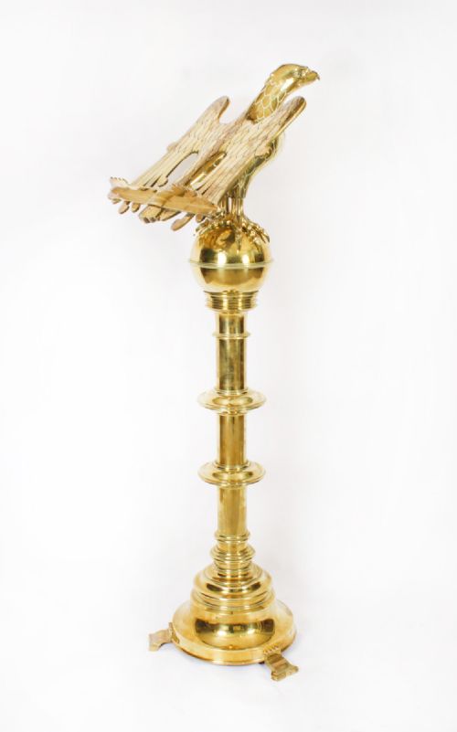 Antique Victorian 5ft6inch Brass Eagle Lectern 19th Century