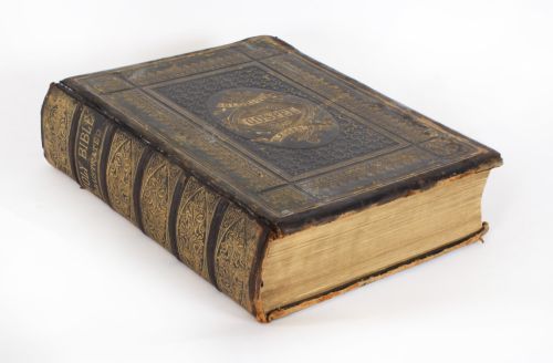 Antique Victorian Family Bible C.1850 Leather Bound