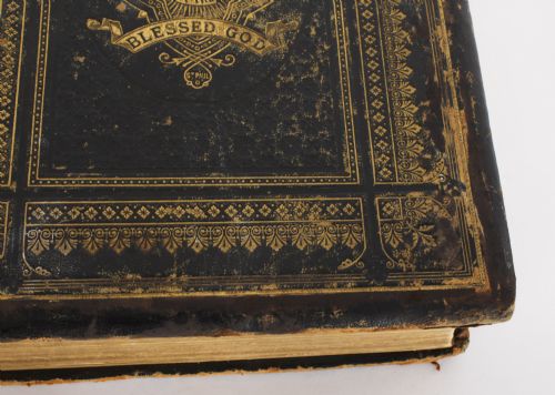fig 2. Antique Victorian Family Bible c.1850 Leather Bound