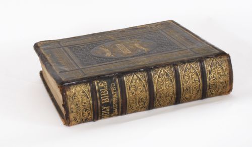 fig 4. Antique Victorian Family Bible c.1850 Leather Bound