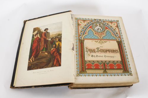fig 5. Antique Victorian Family Bible c.1850 Leather Bound