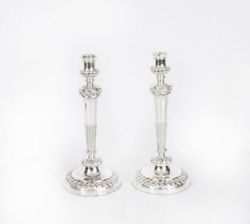 fig 1. Antique Pair 21inch George III Three Light Candelabra by Matthew Boulton 18th C