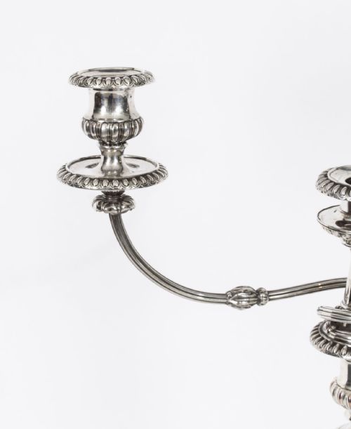 fig 2. Antique Pair 21inch George III Three Light Candelabra by Matthew Boulton 18th C