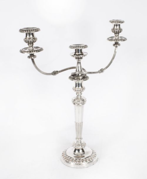 fig 5. Antique Pair 21inch George III Three Light Candelabra by Matthew Boulton 18th C