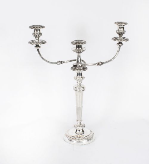 fig 6. Antique Pair 21inch George III Three Light Candelabra by Matthew Boulton 18th C