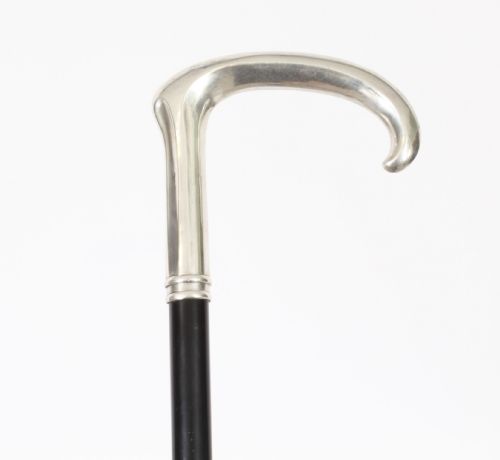 fig 2. Antique Russian Silver Walking Cane Stick Circa 1880
