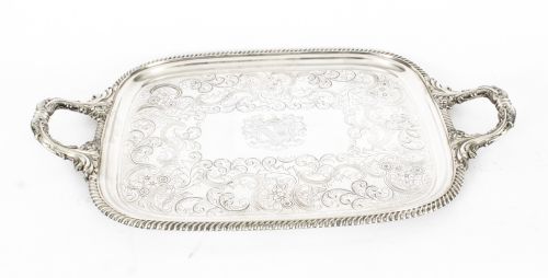 Antique Old Sheffield Silver Plated Tray George III C 1780 18th C