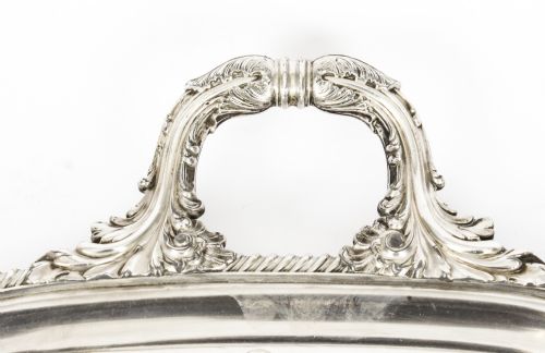 fig 3. Antique Old Sheffield Silver Plated Tray George III C 1780 18th C