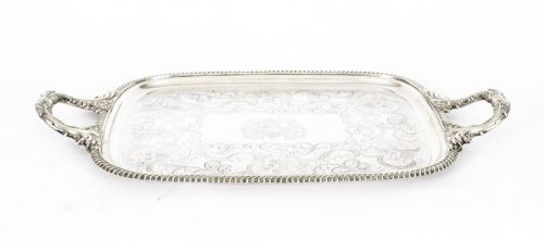 fig 4. Antique Old Sheffield Silver Plated Tray George III C 1780 18th C