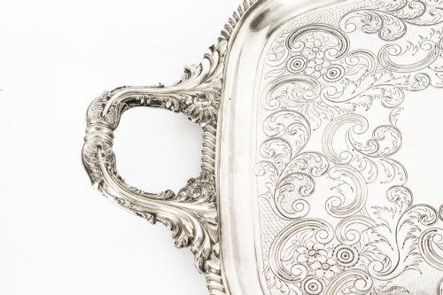 fig 5. Antique Old Sheffield Silver Plated Tray George III C 1780 18th C
