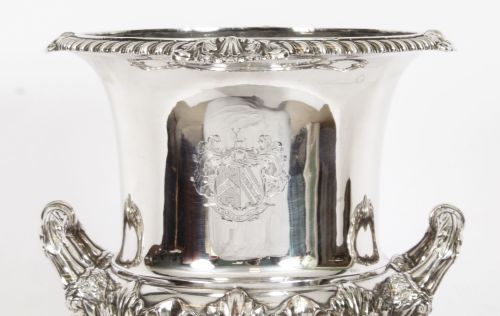 fig 1. Antique George III Wine Cooler by Matthew Boulton with Hamilton Crest 18th C