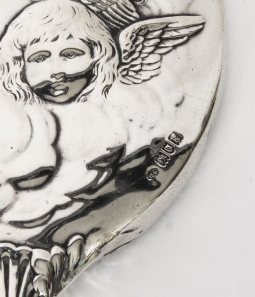 fig 6. Antique Sterling Silver Cherubs Hand Mirror 1905 William Comyns & Sons.