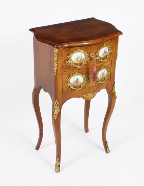Antique Louis Revival Burr Walnut & Ormolu Mounted Chest 19th Century
