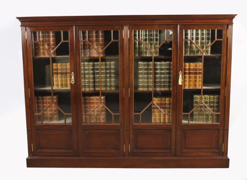 Antique English Edwardian Mahogany Library Bookcase Circa1900