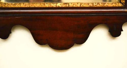 fig 1. Antique George III Mahogany Parcel Gilt Wall Mirror 18th C 94 x 51 cm