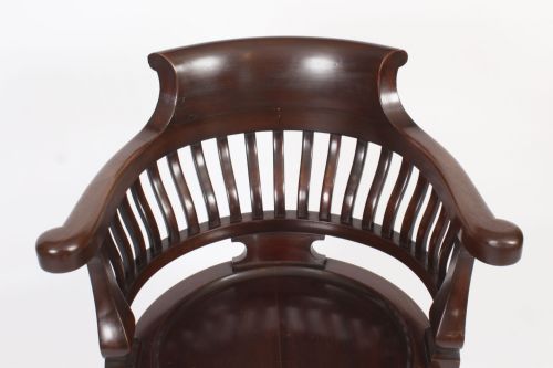 fig 1. Antique Victorian Walnut Revolving Desk Chair c.1880 19th C