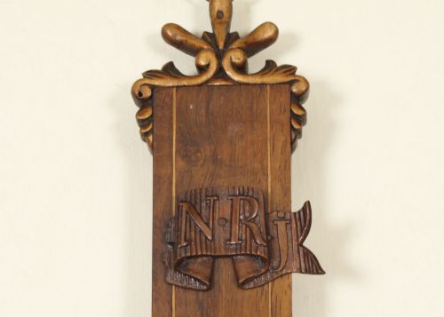 fig 3. Antique 3ft French Patinated Walnut Corpus Christi Altar Cross 19th C