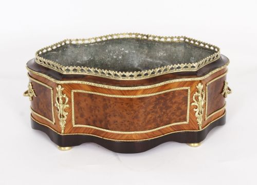 fig 1. Antique French Ormolu Mounted Planter Jardiniere 19th Century