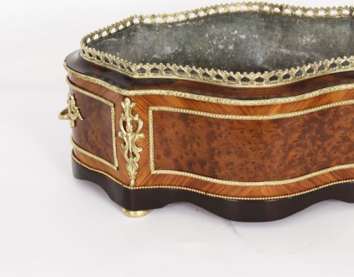 fig 2. Antique French Ormolu Mounted Planter Jardiniere 19th Century