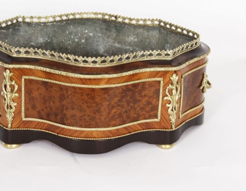 fig 3. Antique French Ormolu Mounted Planter Jardiniere 19th Century