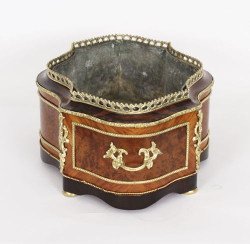 fig 4. Antique French Ormolu Mounted Planter Jardiniere 19th Century