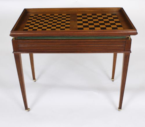 fig 5. Antique French Pollard Oak Games Roulette Table 19th Century