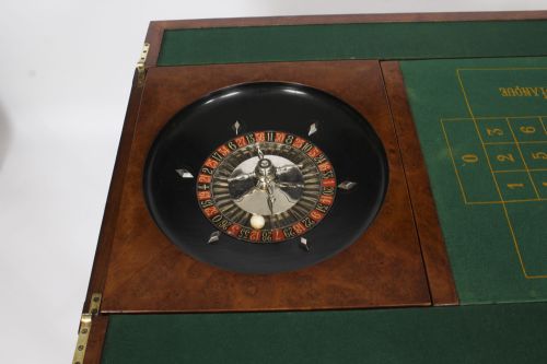fig 9. Antique French Pollard Oak Games Roulette Table 19th Century