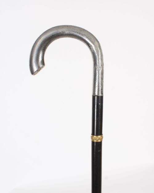 Antique Russian Silver Walking Cane Stick Circa 1880