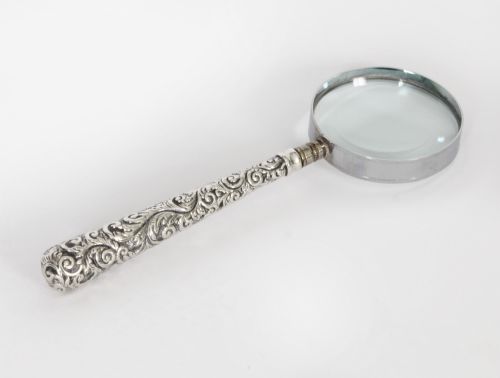 Antique Edwardian Sterling Silver Magnifying Glass Adie & Lovekin Ltd 1907