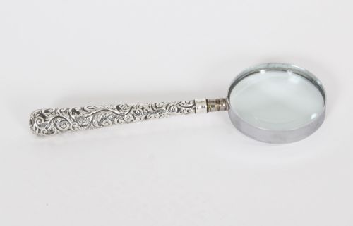 fig 1. Antique Edwardian Sterling Silver Magnifying Glass Adie & Lovekin Ltd 1907