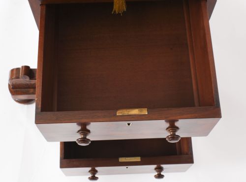 fig 10. Antique Burr Walnut Pop Up Davenport Desk c.1860 19th Century