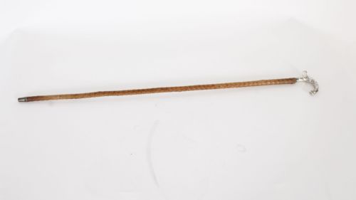 ANTIQUE VICTORIAN SILVER PLATED CHILD'S WALKING STICK CANE 19TH C - ADDITIONAL PHOTO 1