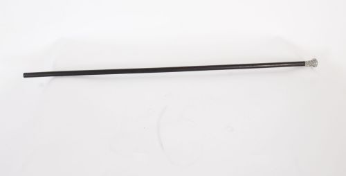 ANTIQUE WALKING SILVE PLATED CANE STICK 19TH CENTURY - ADDITIONAL PHOTO 4