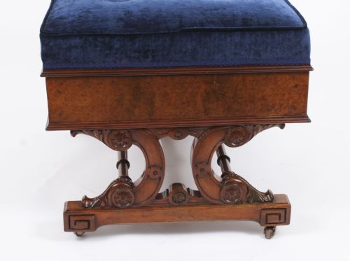 ANTIQUE FRENCH EMPIRE OTTOMAN WINDOW SEAT CIRCA 1820 19TH C - ADDITIONAL PHOTO 5