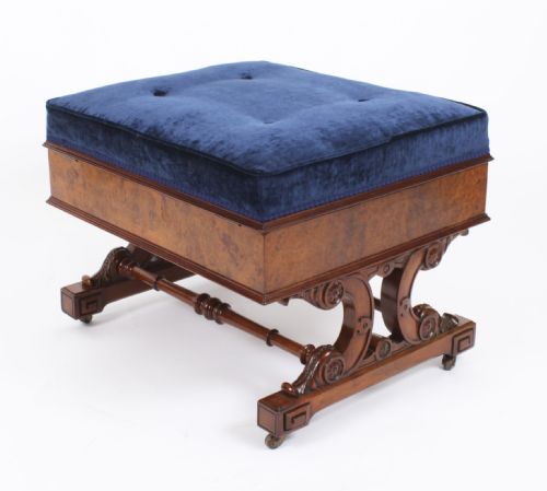 ANTIQUE FRENCH EMPIRE OTTOMAN WINDOW SEAT CIRCA 1820 19TH C - ADDITIONAL PHOTO 9