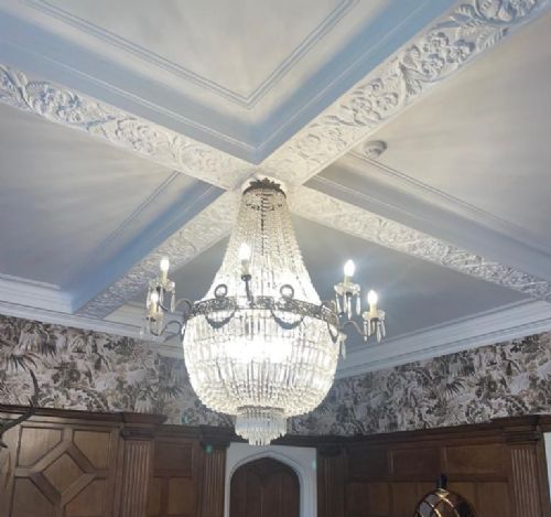 fig 4. Antique Louis Revival 20 light Ballroom Cut Crystal Tent Chandelier c1920