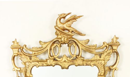 ANTIQUE FRENCH DECORATIVE GILTWOOD MIRROR 19TH CENTURY 127 X 77CM - ADDITIONAL PHOTO 1