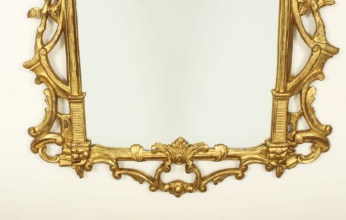 ANTIQUE FRENCH DECORATIVE GILTWOOD MIRROR 19TH CENTURY 127 X 77CM - ADDITIONAL PHOTO 2