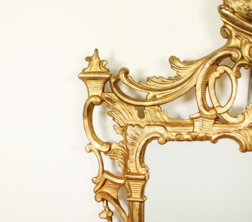 ANTIQUE FRENCH DECORATIVE GILTWOOD MIRROR 19TH CENTURY 127 X 77CM - ADDITIONAL PHOTO 4