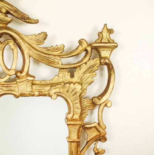 ANTIQUE FRENCH DECORATIVE GILTWOOD MIRROR 19TH CENTURY 127 X 77CM - ADDITIONAL PHOTO 5