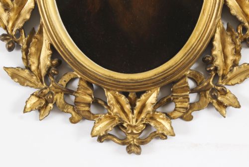 fig 3. Antique Pair Oval Leonardo Da Vinci and Raphael Paintings Circa 1780 18th C