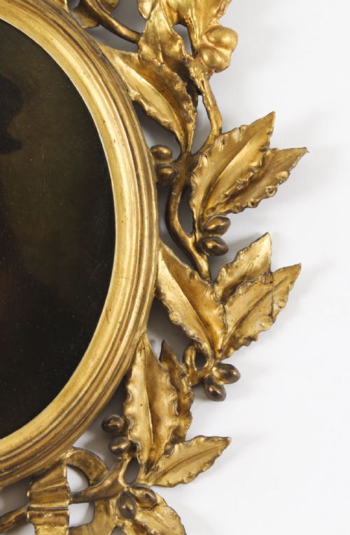 fig 5. Antique Pair Oval Leonardo Da Vinci and Raphael Paintings Circa 1780 18th C