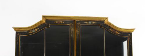 fig 3. Antique Japanese Revival Black Lacquered Display Cabinet Circa1900