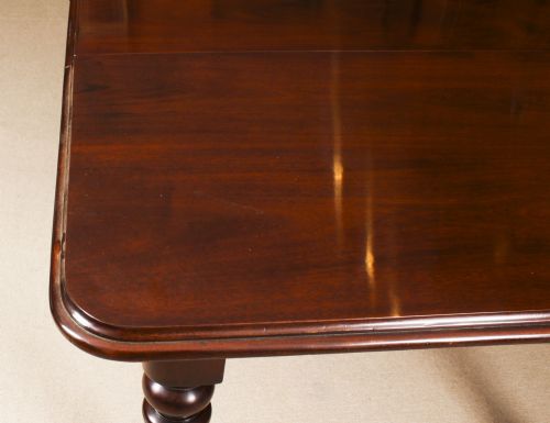fig 3. Antique 8ft Victorian Flame Mahogany Extending Dining Table C1870