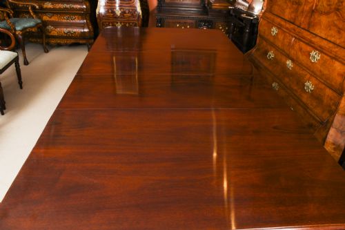 fig 4. Antique 8ft Victorian Flame Mahogany Extending Dining Table C1870