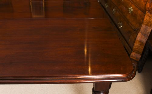 fig 6. Antique 8ft Victorian Flame Mahogany Extending Dining Table C1870