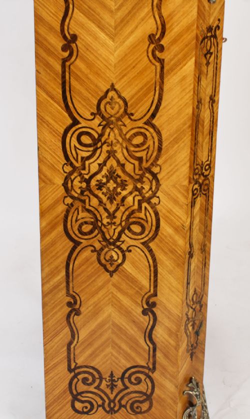 ANTIQUE LOIUS XV REVIVAL MARQUETRY KINGWOOD VITRINE DISPLAY CABINET 19TH CENTURY - ADDITIONAL PHOTO 6
