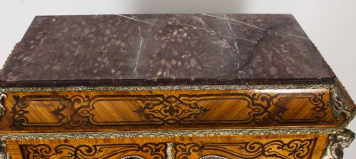 ANTIQUE LOIUS XV REVIVAL MARQUETRY KINGWOOD VITRINE DISPLAY CABINET 19TH CENTURY - ADDITIONAL PHOTO 7