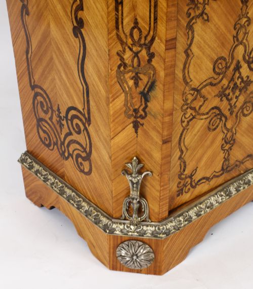 ANTIQUE LOIUS XV REVIVAL MARQUETRY KINGWOOD VITRINE DISPLAY CABINET 19TH CENTURY - ADDITIONAL PHOTO 10